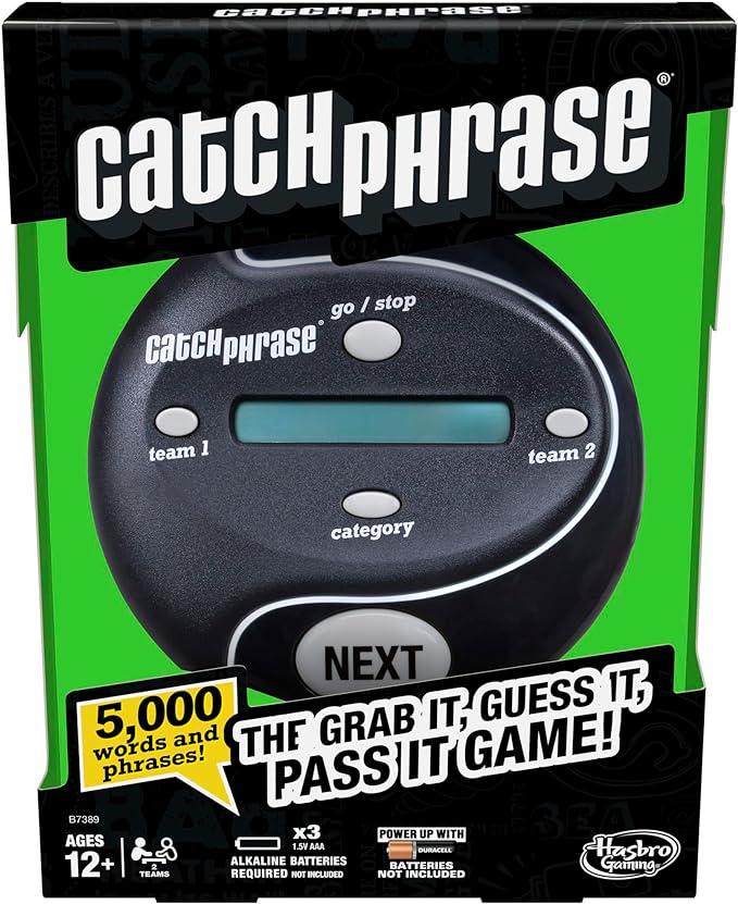 Hasbro Gaming Catch Phrase Game, Handheld Electronic Games, or Stocking Stuffers